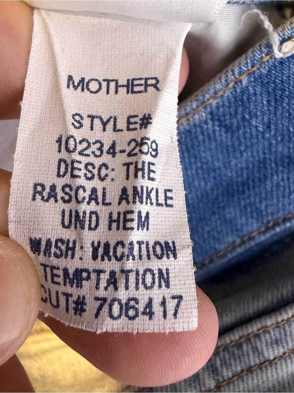 Mother Superior The Rascal Ankle Undone Hem Vacation Temptation Jeans Size 30 - Picture 8 of 13